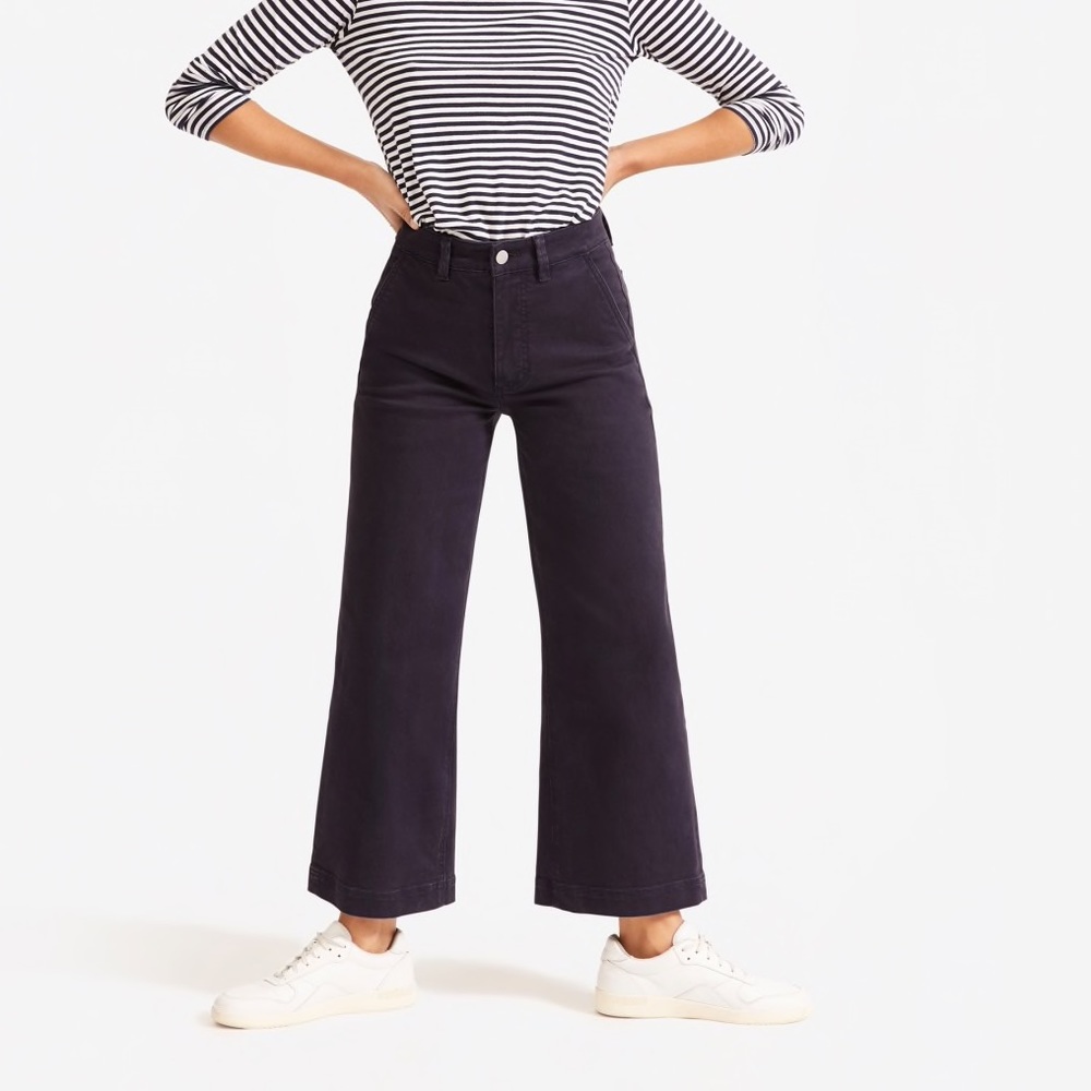 Everlane Crop Wide Leg Pant True 0